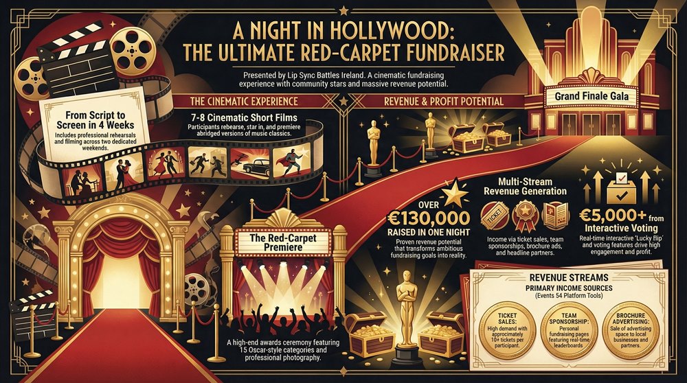 Fundraising Ideas Ireland - Hollywood Event